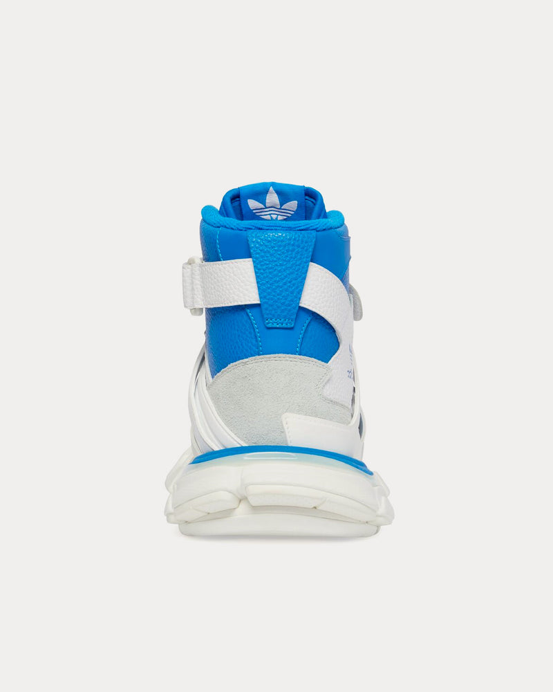 Balenciaga x Adidas Track Forum White / Blue High Top Sneakers - 4