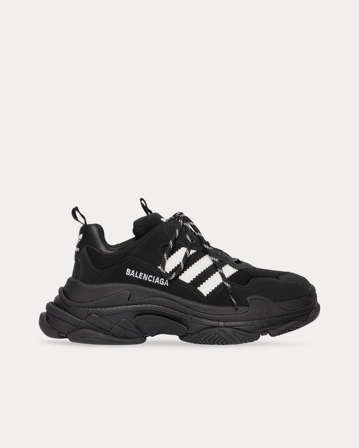 Balenciaga x Adidas Triple S Black / White Low Top Sneakers - 1