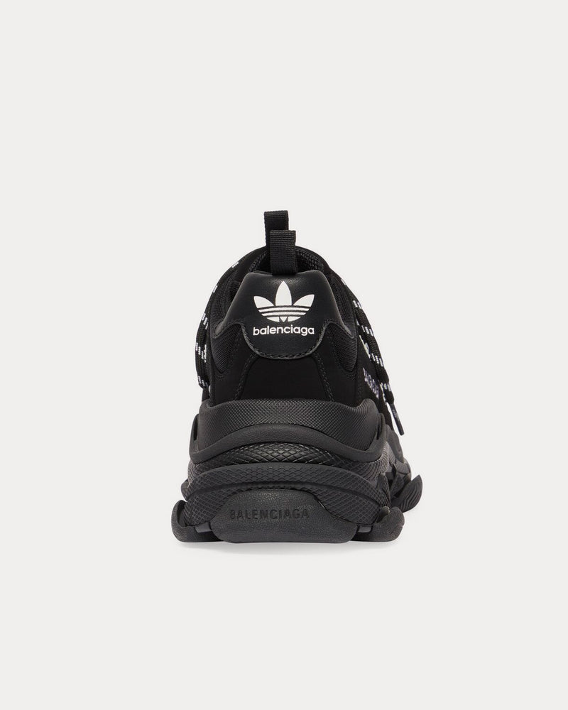 Balenciaga x Adidas Triple S Black / White Low Top Sneakers - 5