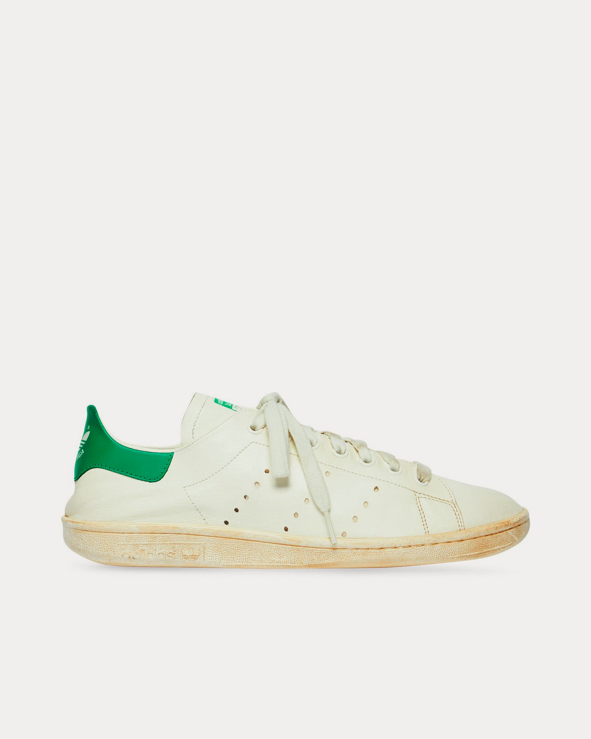 Women s Stan Smith Worn Out Off White Green Low Top Sneakers