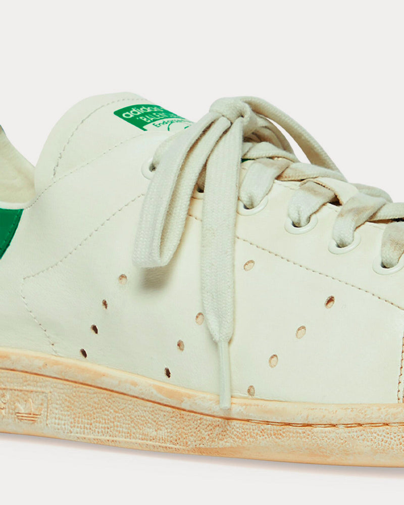 Balenciaga x Adidas Stan Smith Worn-Out Off-White / Green Low Top Sneakers - 5