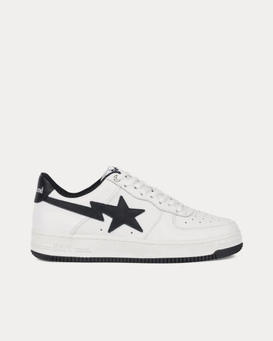 A Bathing APE x JJJJound Bape Sta White / Black Low Top Sneakers