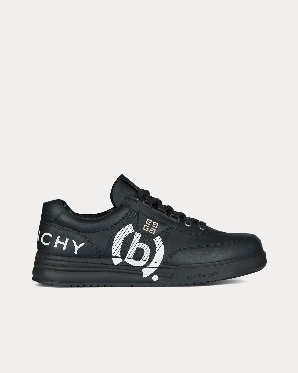 Givenchy x BSTROY G4 Leather Black Low Top Sneakers - 1