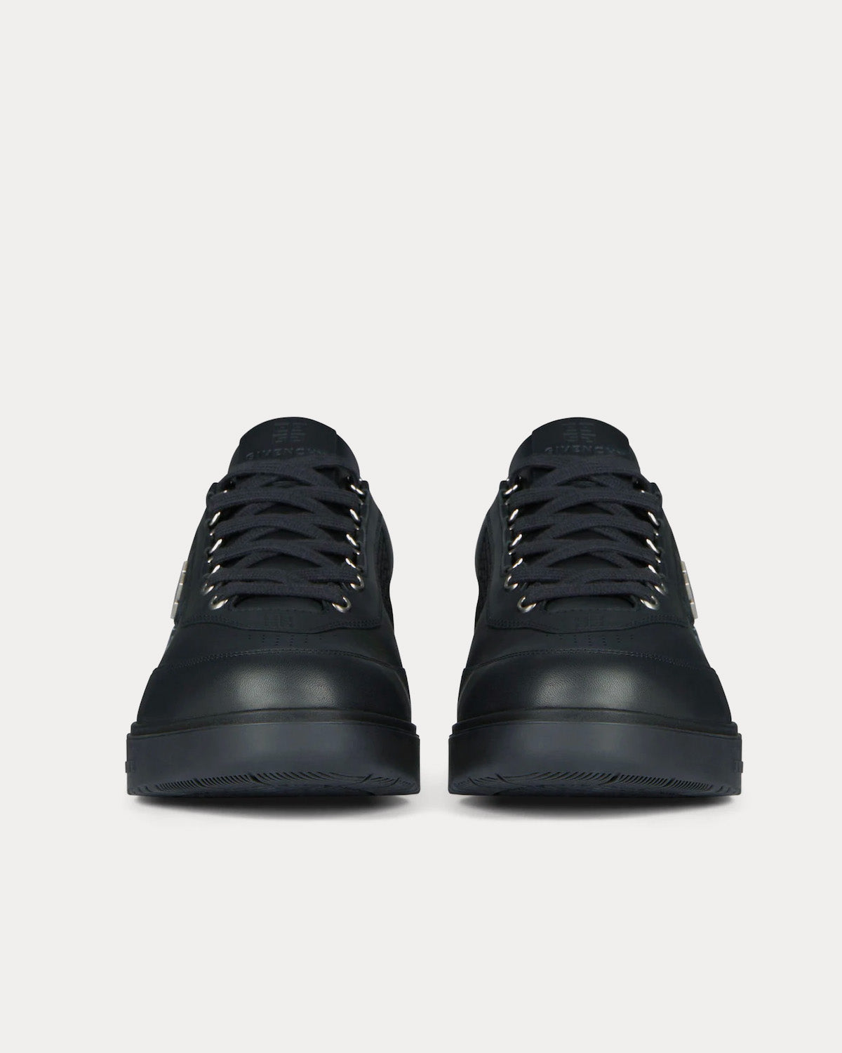 Givenchy x BSTROY G4 Leather Black Low Top Sneakers - 2