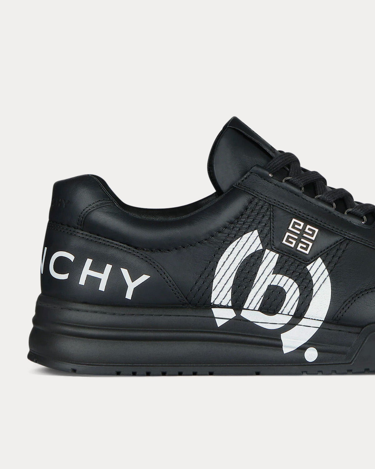 Givenchy x BSTROY G4 Leather Black Low Top Sneakers - 5