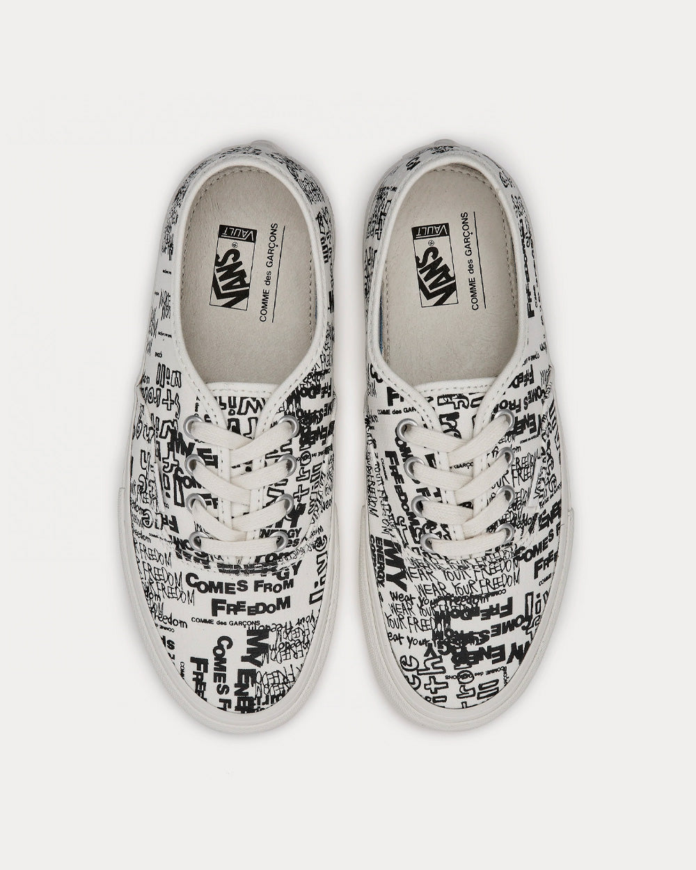 Comme des Garçons CDG x Vans UA Authentic White Low Top Sneakers - 2