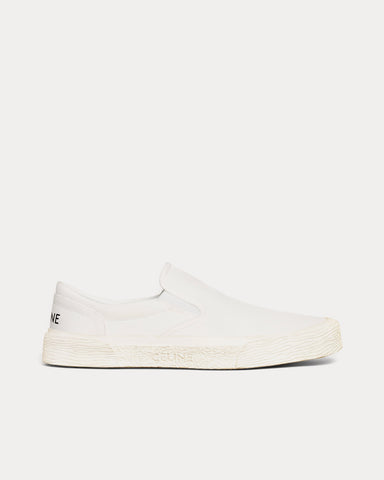 Celine Elliot Canvas Off-White Slip On Sneakers