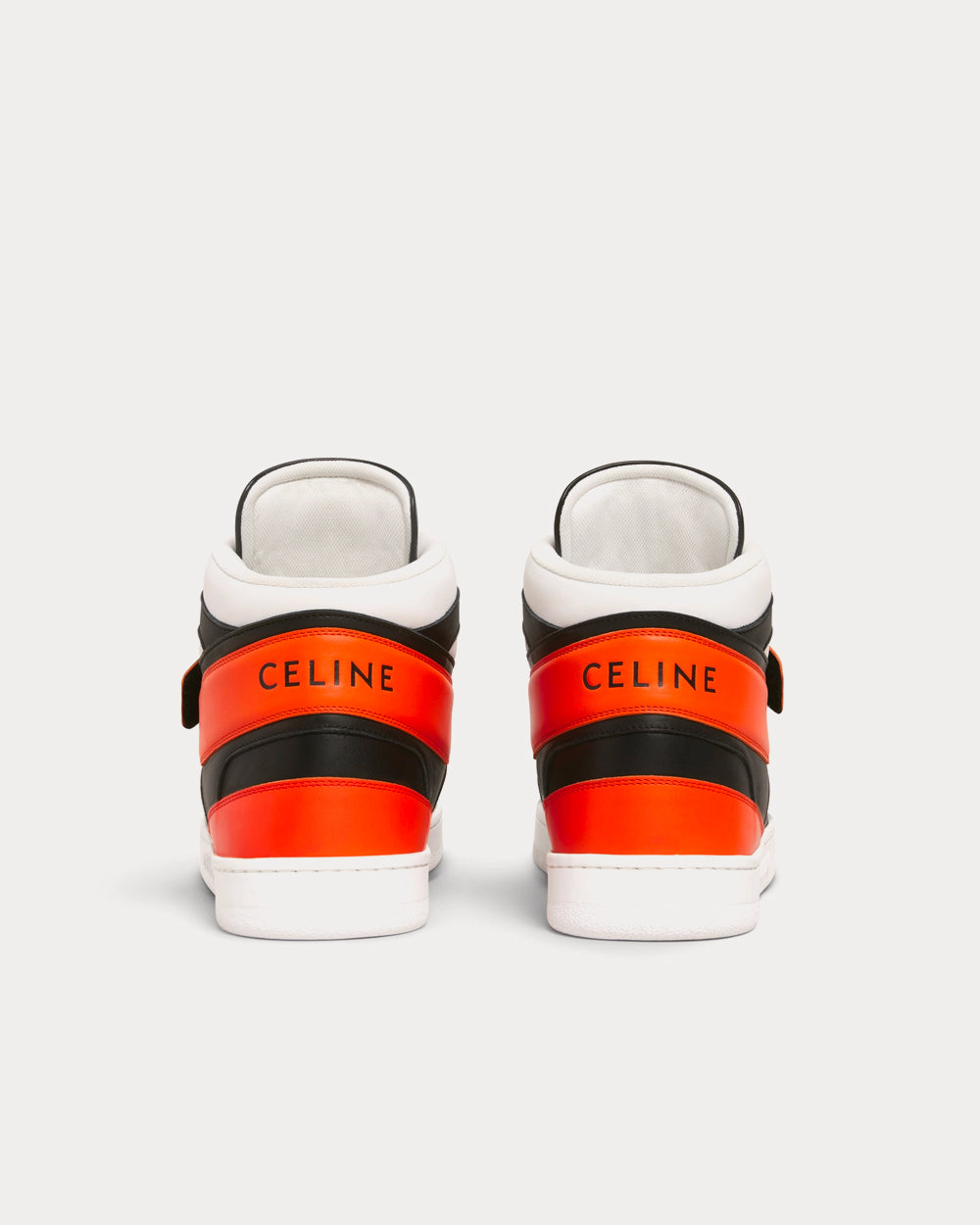 Celine CT-03 With Scratch In Calfskin Black / Optic White / Orange High Top Sneakers - 3