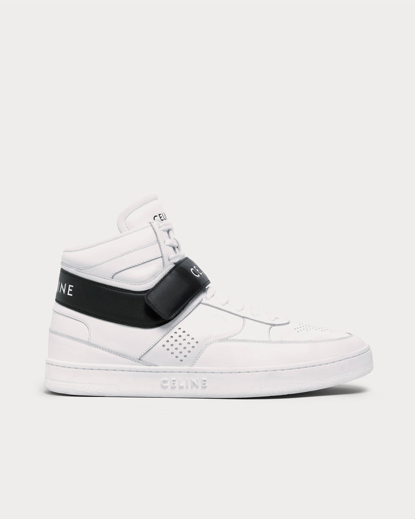 Celine Z Ct-01 Calfskin Optic White High Top Sneakers - Sneak in