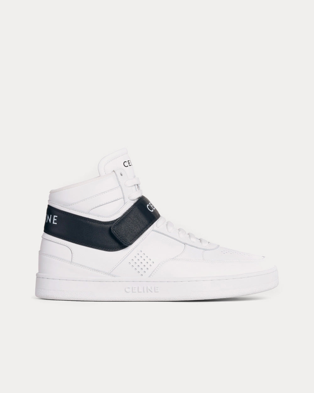 Celine CT-03 Calfskin Optic White / Black High Top Sneakers - 1