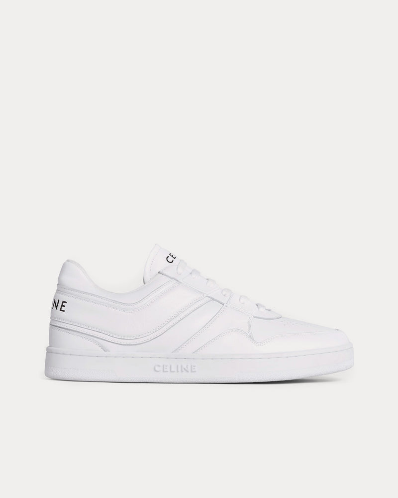 Celine Lace-up Calfskin Optic White Low Top Sneakers - 1