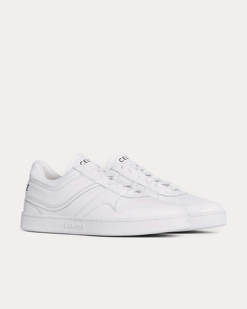 Celine Lace-up Calfskin Optic White Low Top Sneakers - 2