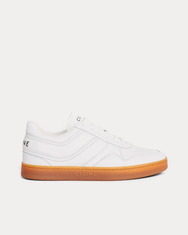 Celine Lace-up Optic White / Beige Low Top Sneakers