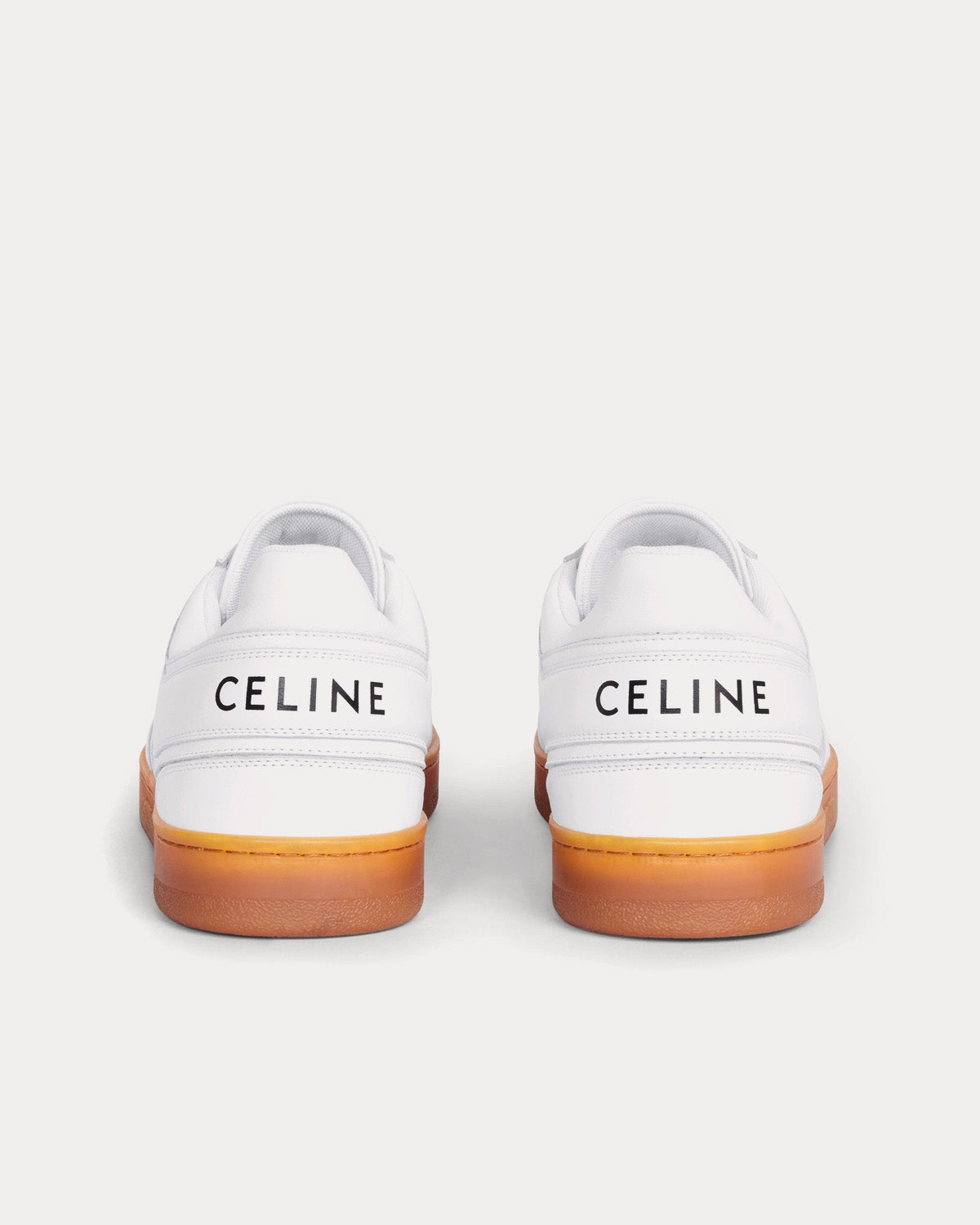 Celine Lace-up Optic White / Beige Low Top Sneakers - 3