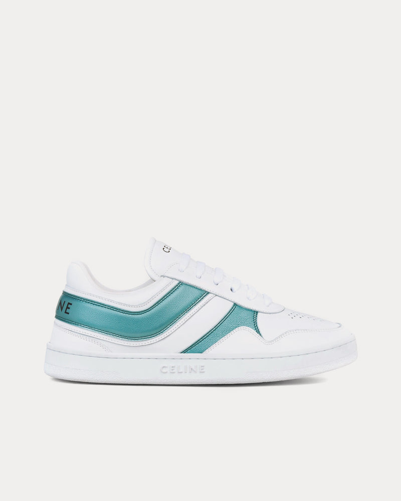 Celine Lace-Up Optic White / Light Blue Low Top Sneakers - 1