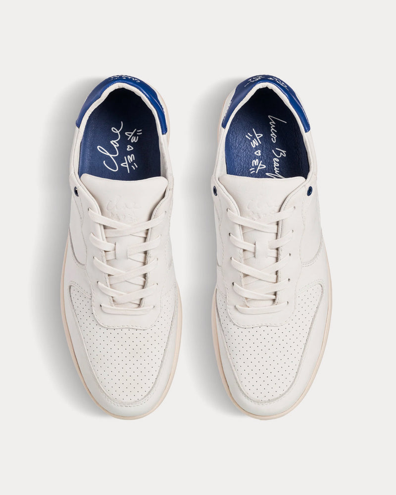 Clae x Lucas Beaufort Malone White / Blue Low Top Sneakers - 2