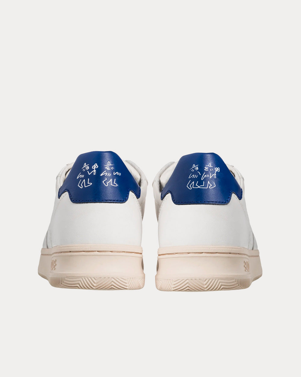 Clae x Lucas Beaufort Malone White / Blue Low Top Sneakers - 4