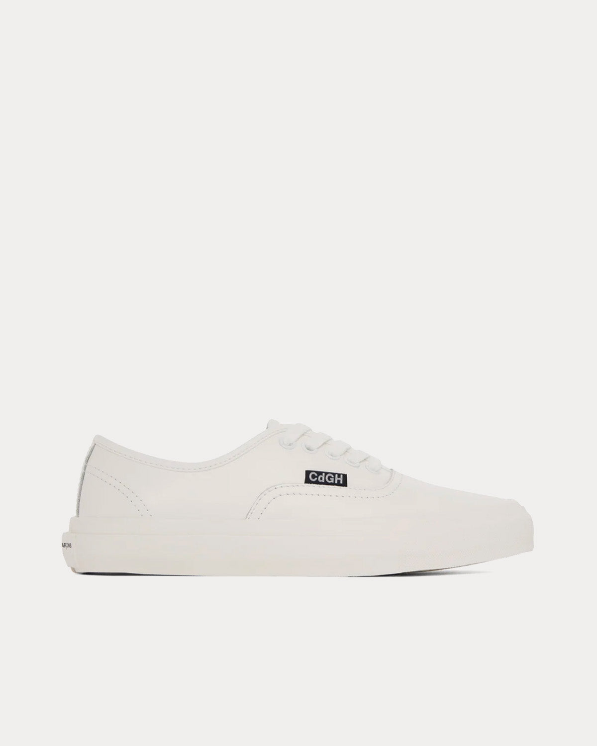 Comme des Garçons Homme Panelled Leather White Low Top Sneakers - 1