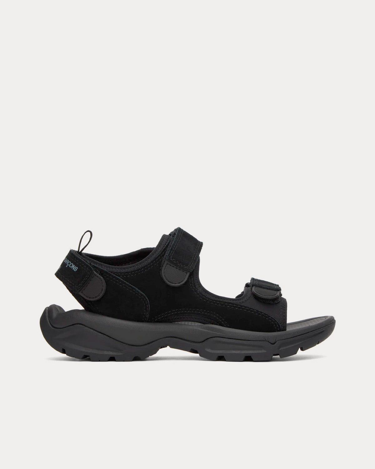 Comme des Garçons Homme Velcro Strap Suede & Neoprene Black Sandals - 1