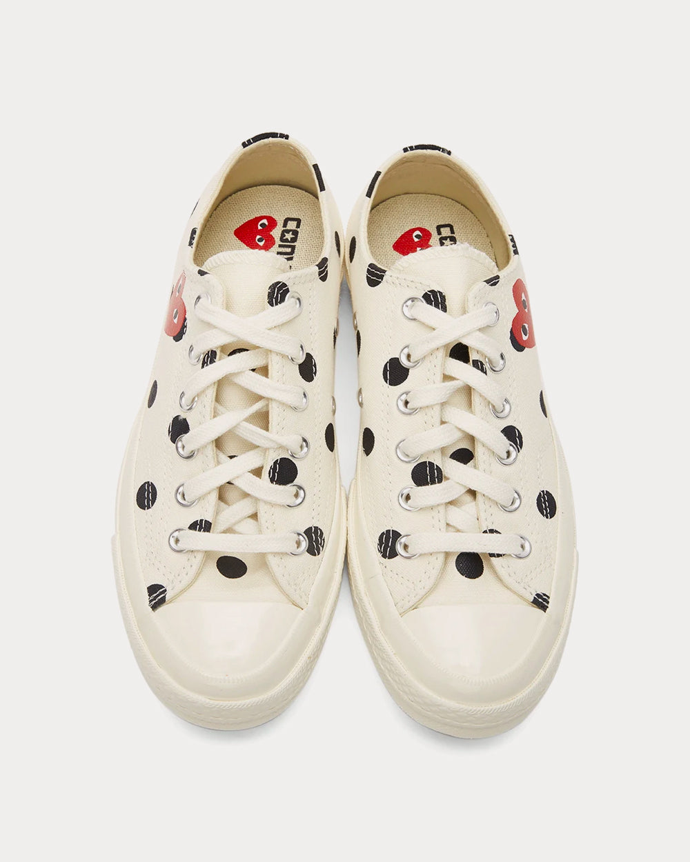 Converse x Comme des Garçons PLAY Chuck 70 Polka Dot Heart White Low Top Sneakers - 2