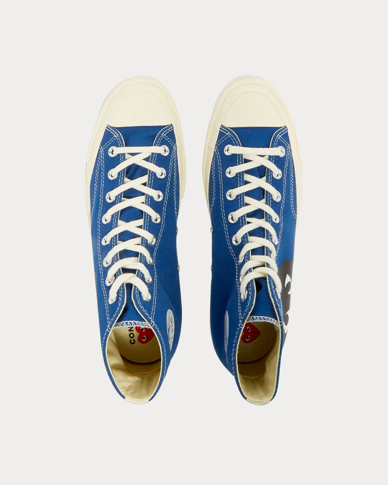 Converse x Comme des Garçons PLAY Chuck Taylor 1970s Blue High Top Sneakers - 2