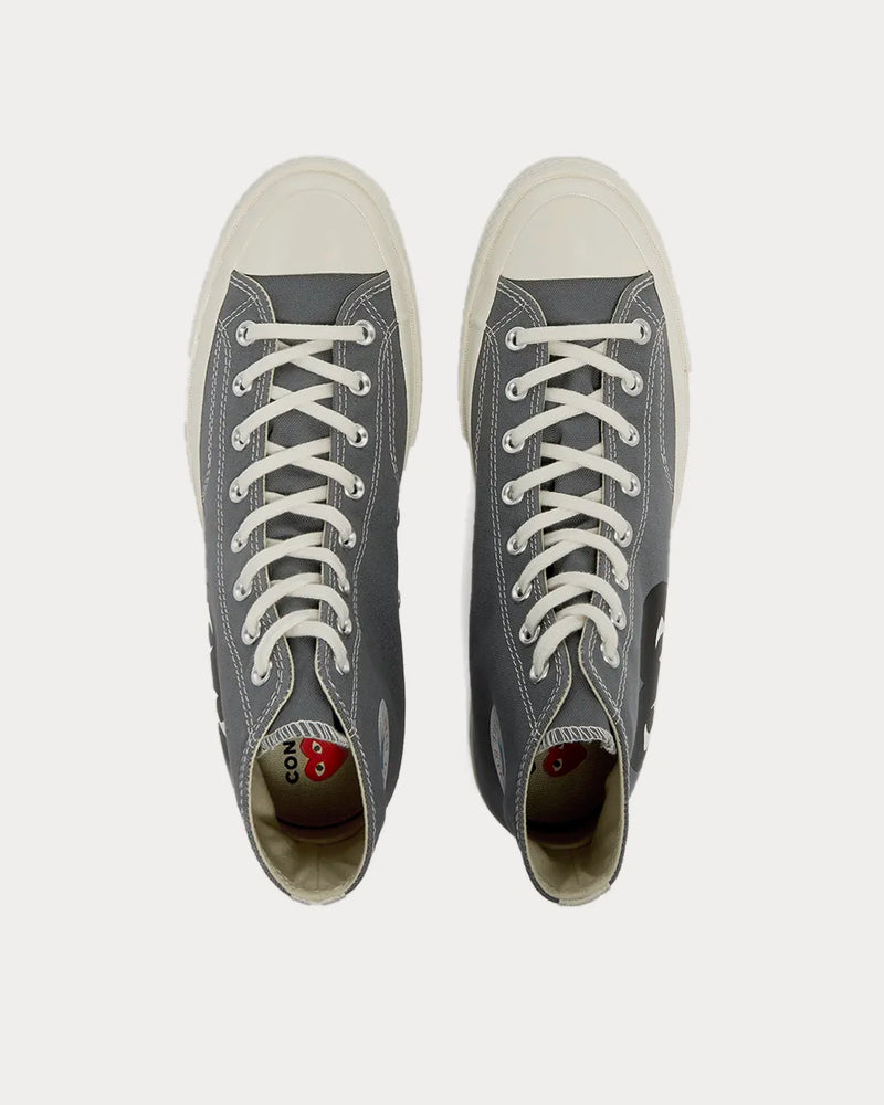 Converse x Comme des Garçons PLAY Chuck Taylor 1970s Grey High Top Sneakers - 2