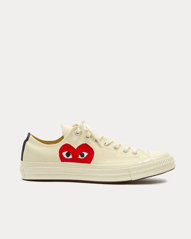 Converse x Comme des Garçons PLAY Chuck Taylor All Star 70 Ox Beige Low Top Sneakers