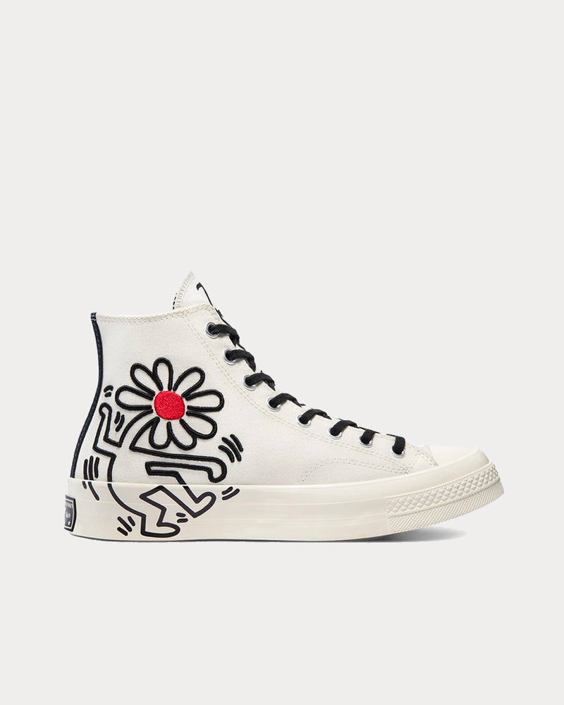 Converse x Keith Haring Chuck 70 Egret / Black / Red High Top Sneakers - 1