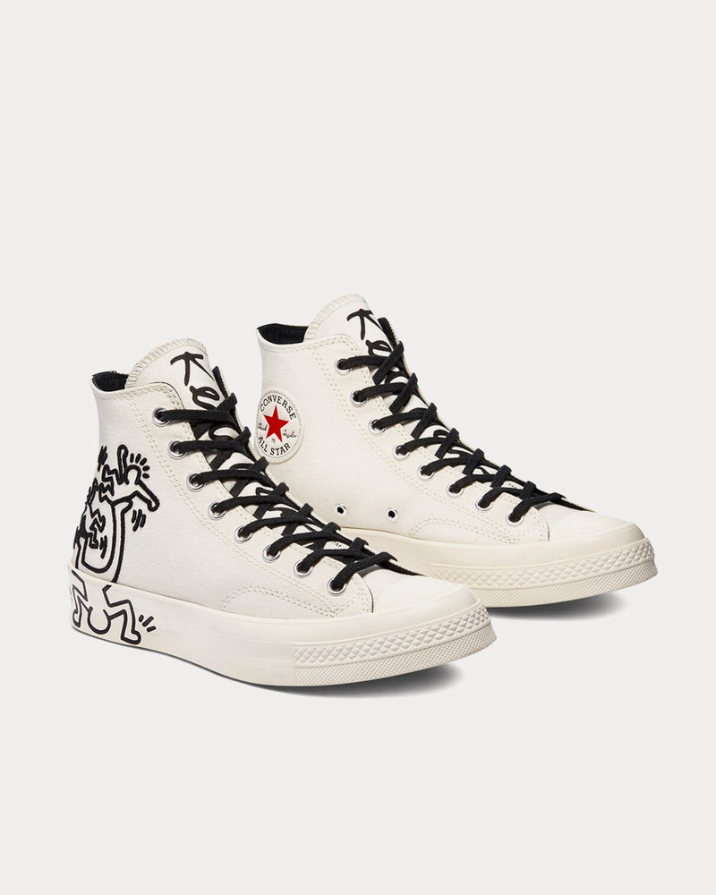 Converse x Keith Haring Chuck 70 Egret / Black / Red High Top Sneakers - 2