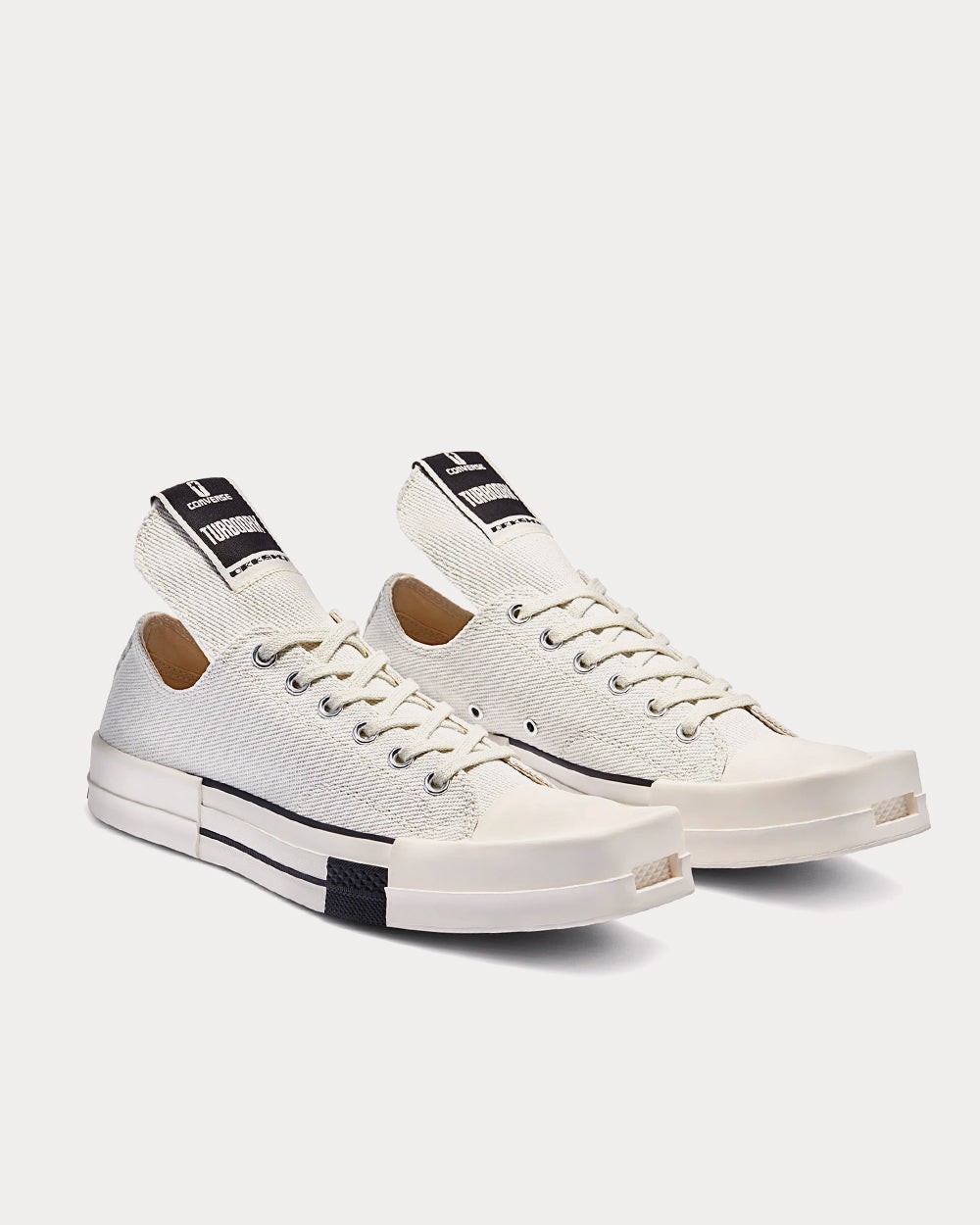 Converse x Rick Owens DRKSHDW Turbodrk Ox White Lilly Low Top Sneakers - 2