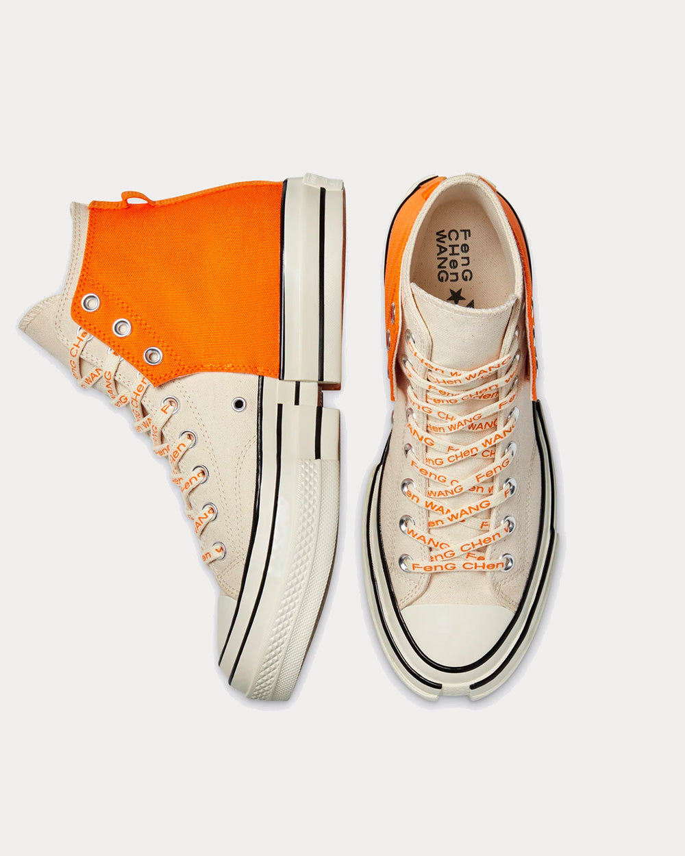 Converse x Feng Chen Wang Chuck Taylor Hi 2 In 1 Orange High Top Sneakers Sneak in Peace