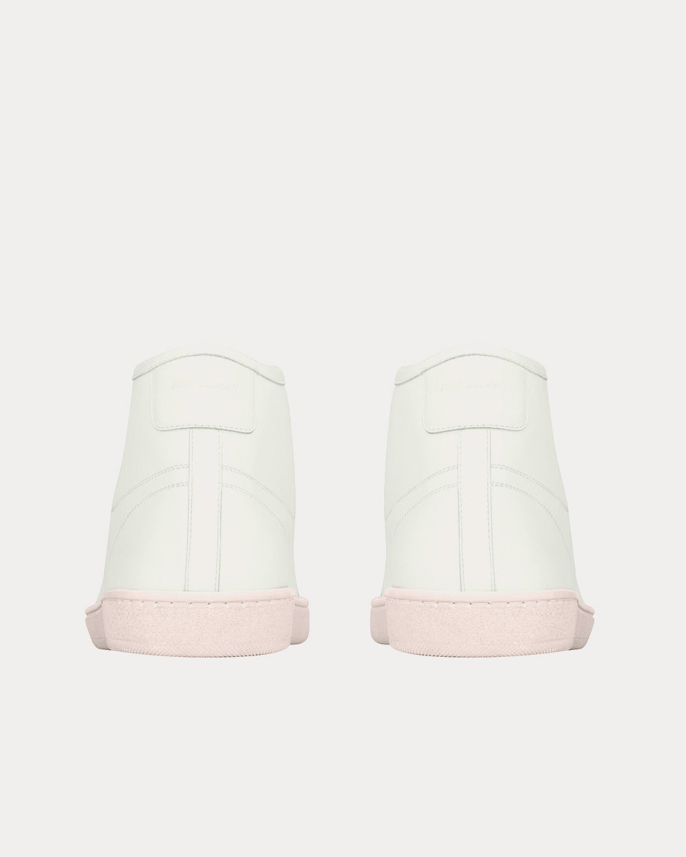 Saint Laurent SL/39 Court Classic Grained Leather White / Pink Mid Top Sneakers - 4