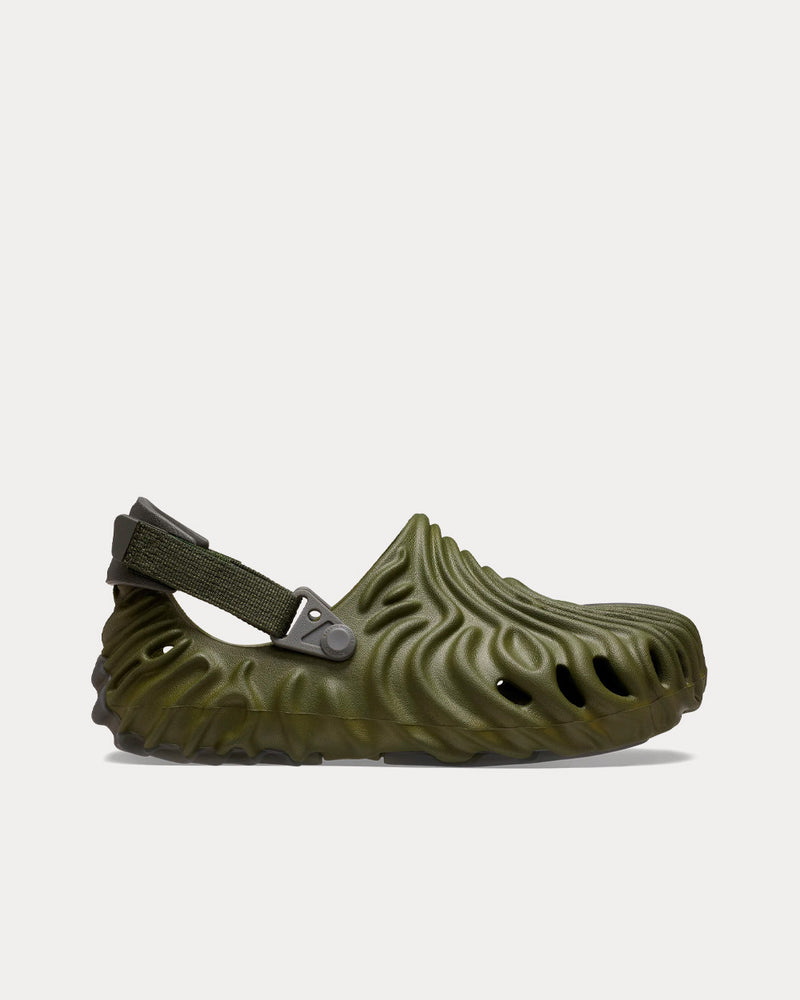 Crocs x Salehe Bembury Pollex Clog Army Green Slip Ons - 1