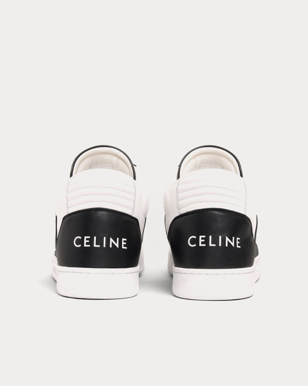 Celine CT-02 Mid Scratch In Calfskin White / Black High Top Sneakers - 3