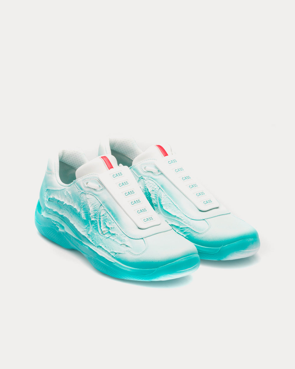 Prada x Cass America's Cup 'Att4ck' A3 Neon Turquoise Low Top Sneakers - 2