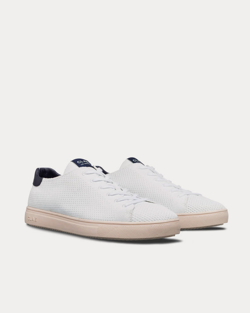 Clae BRADLEY KNIT CLAE X SEAQUAL White & Navy Sneakers - 2