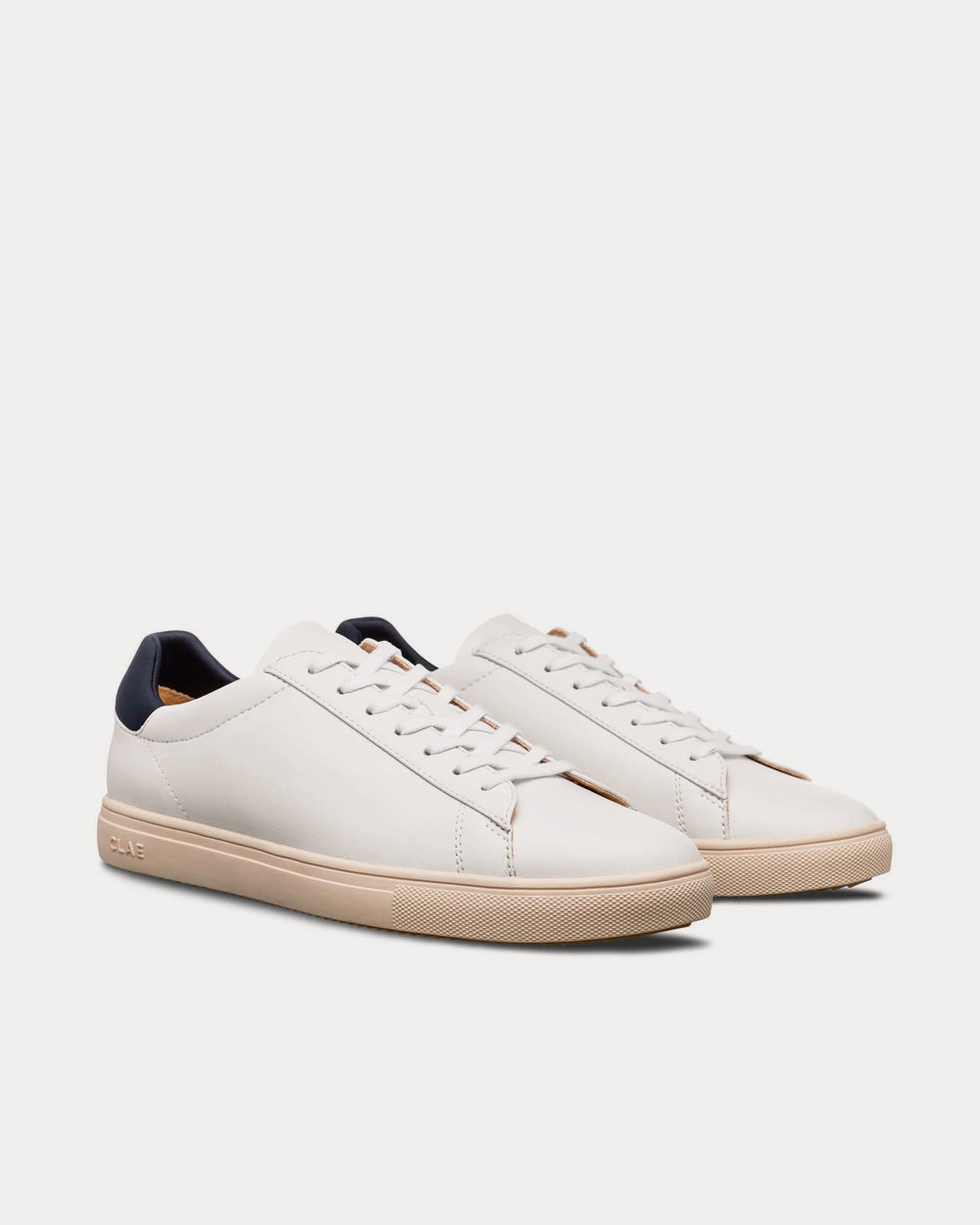 Clae Clae White/Navy Low Top Sneakers - 2