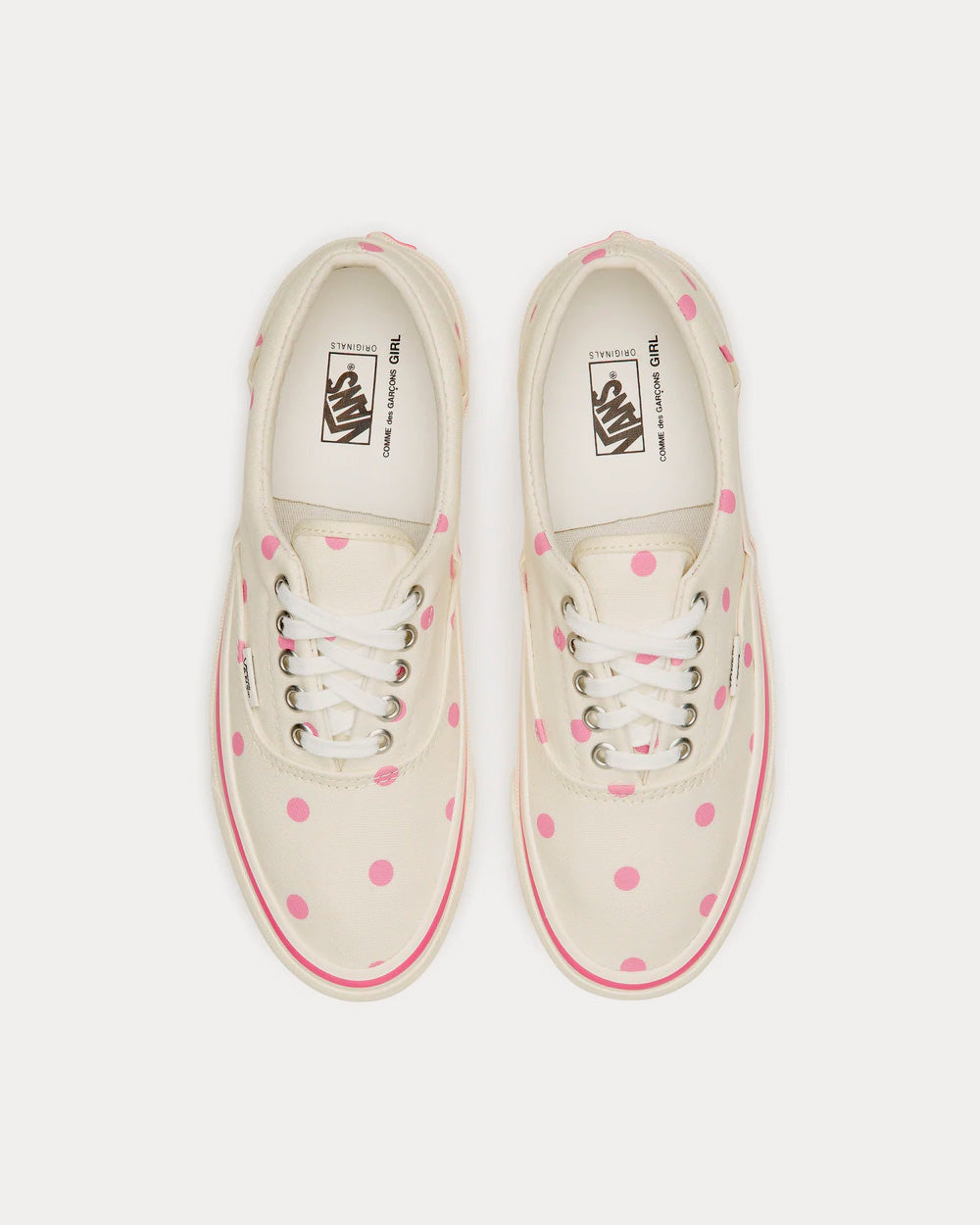 Comme des Garçons CDG x Vans OG Era LX Polka Dot White / Pink Low Top Sneakers - 2