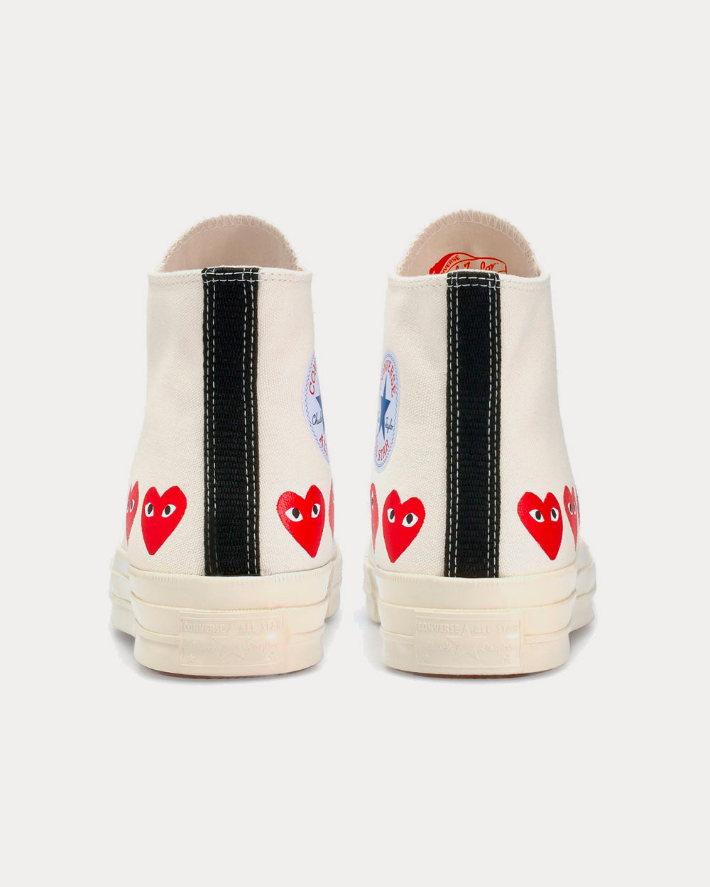 Converse x Comme des Garçons PLAY Chuck Taylor Hi White High Top Sneakers - 3