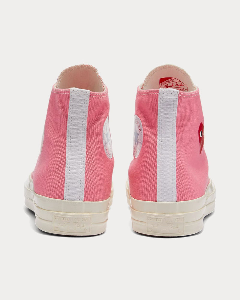 Converse x Comme des Garçons PLAY Chuck 70 Pink High Top Sneakers - 3