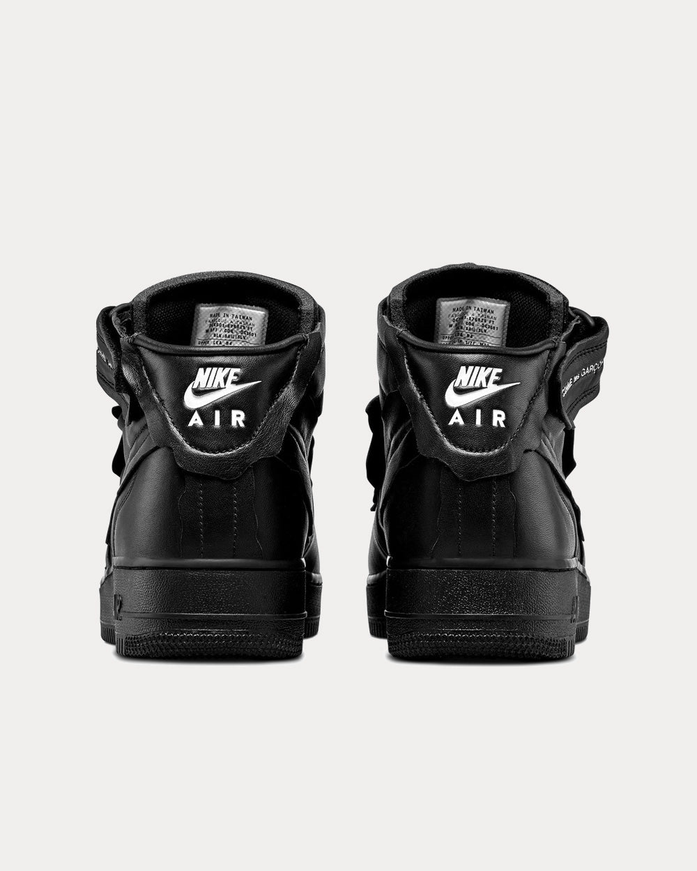 Nike x Comme des Garçons Air Force 1 Mid Black High Top Sneakers - 4