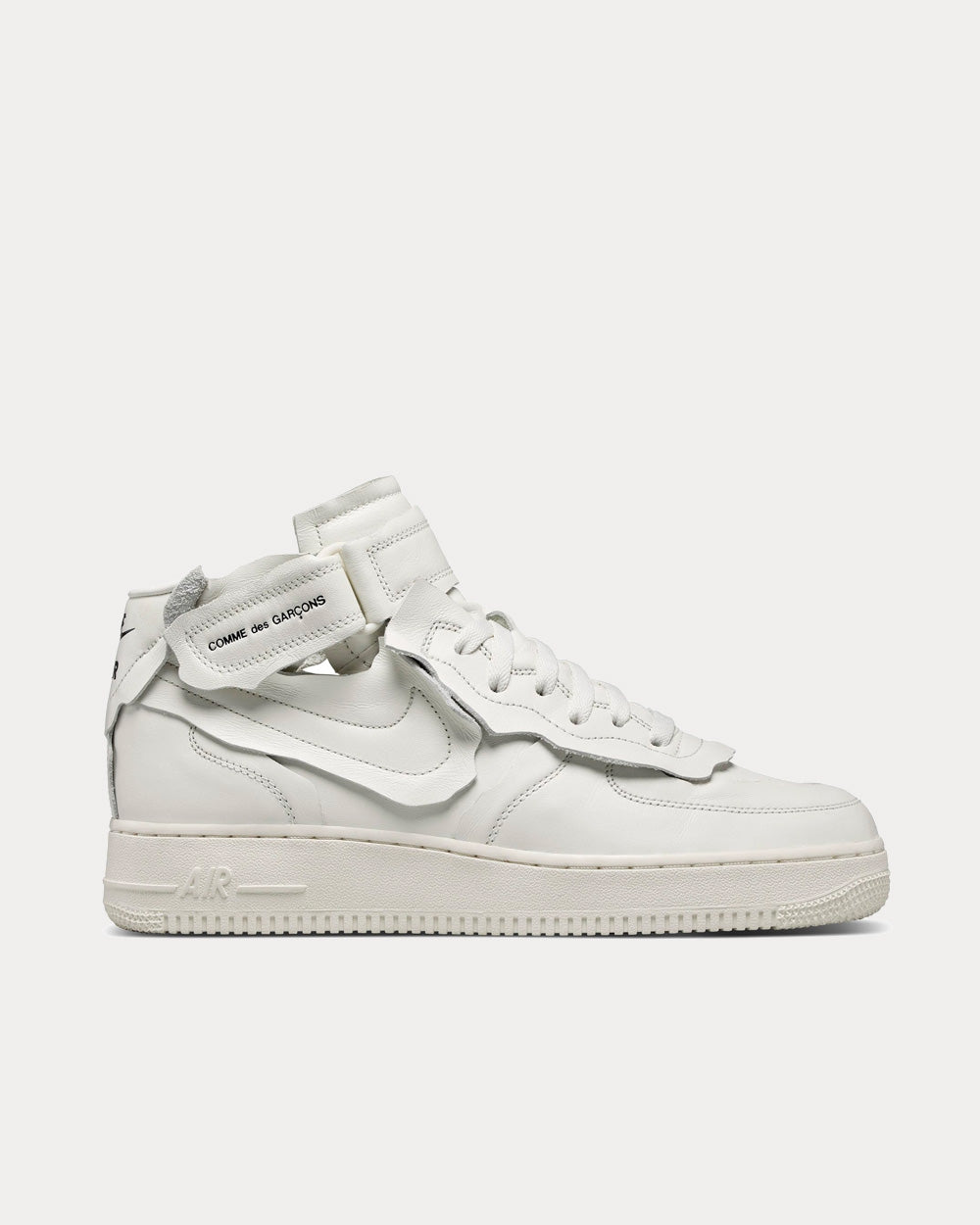 Nike x Comme des Garçons Air Force 1 Mid White High Top Sneakers - 1