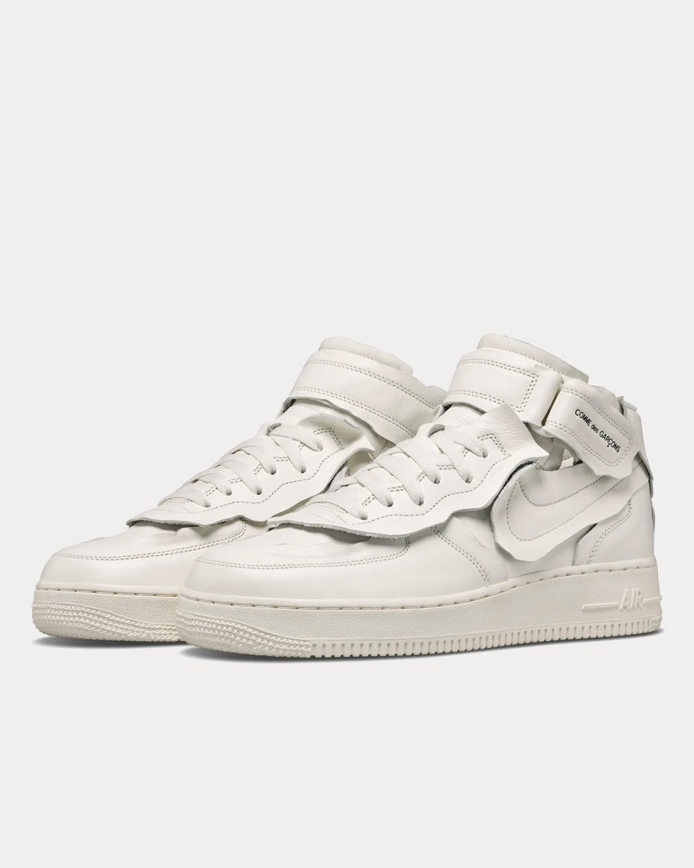 Nike x Comme des Garçons Air Force 1 Mid White High Top Sneakers - 2