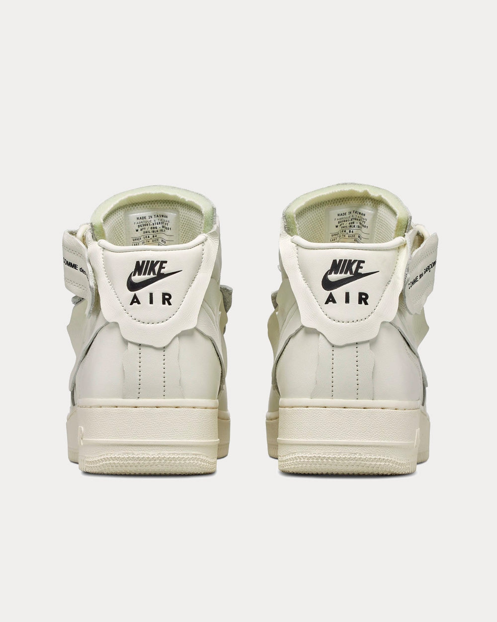 Nike x Comme des Garçons Air Force 1 Mid White High Top Sneakers - 4