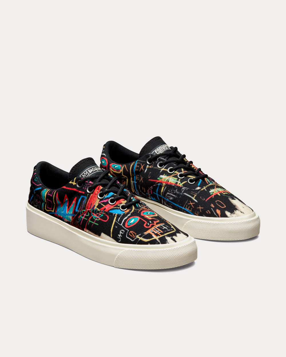 Converse x Basquiat Skidgrip Ox Black / Multi / Egret Low Top Sneakers - 3