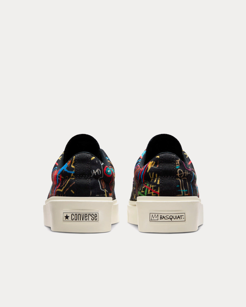 Converse x Basquiat Skidgrip Ox Black / Multi / Egret Low Top Sneakers - 4