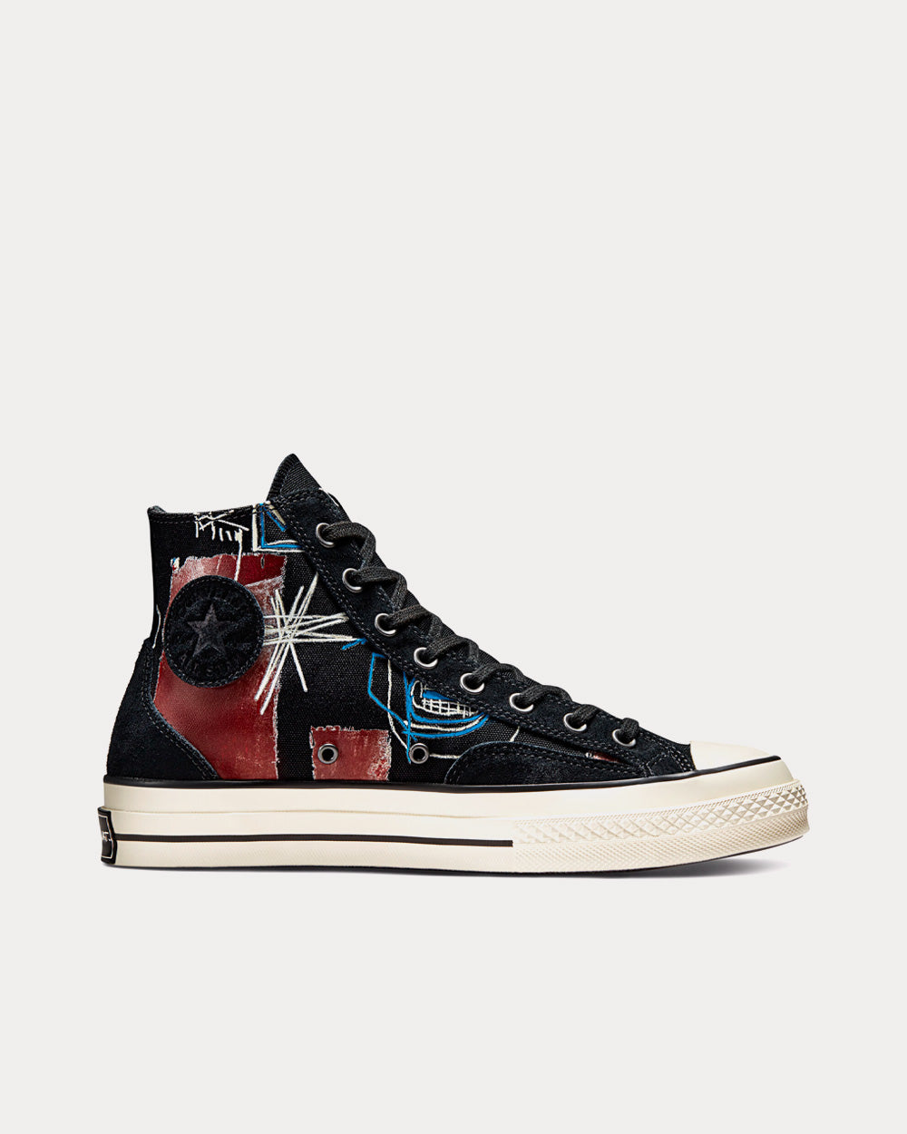 Converse x Basquiat Chuck 70 Black / Multi / Egret High Top Sneakers - 1