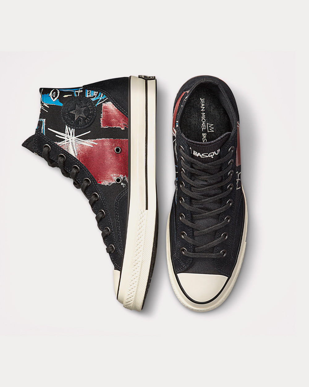 Converse x Basquiat Chuck 70 Black / Multi / Egret High Top Sneakers - 2