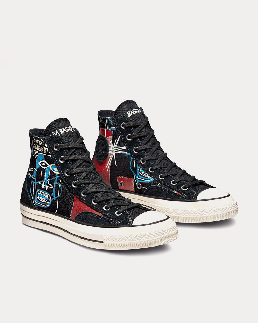 Converse x Basquiat Chuck 70 Black / Multi / Egret High Top Sneakers - 3