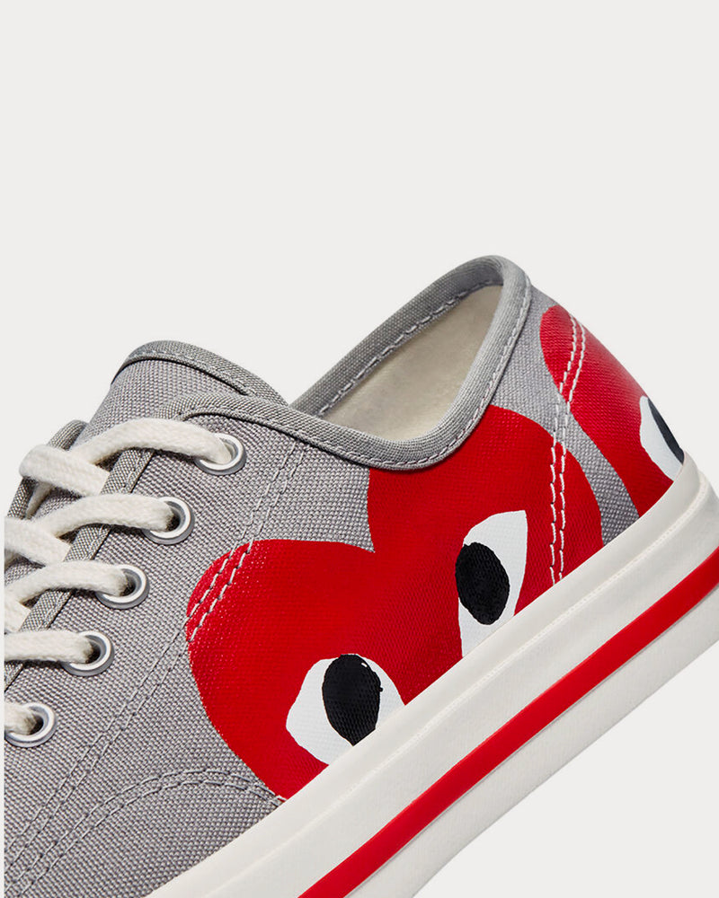 Converse x Comme des Garçons PLAY Jack Purcell Drizzle / Egret / Red Low Top Sneakers - 4